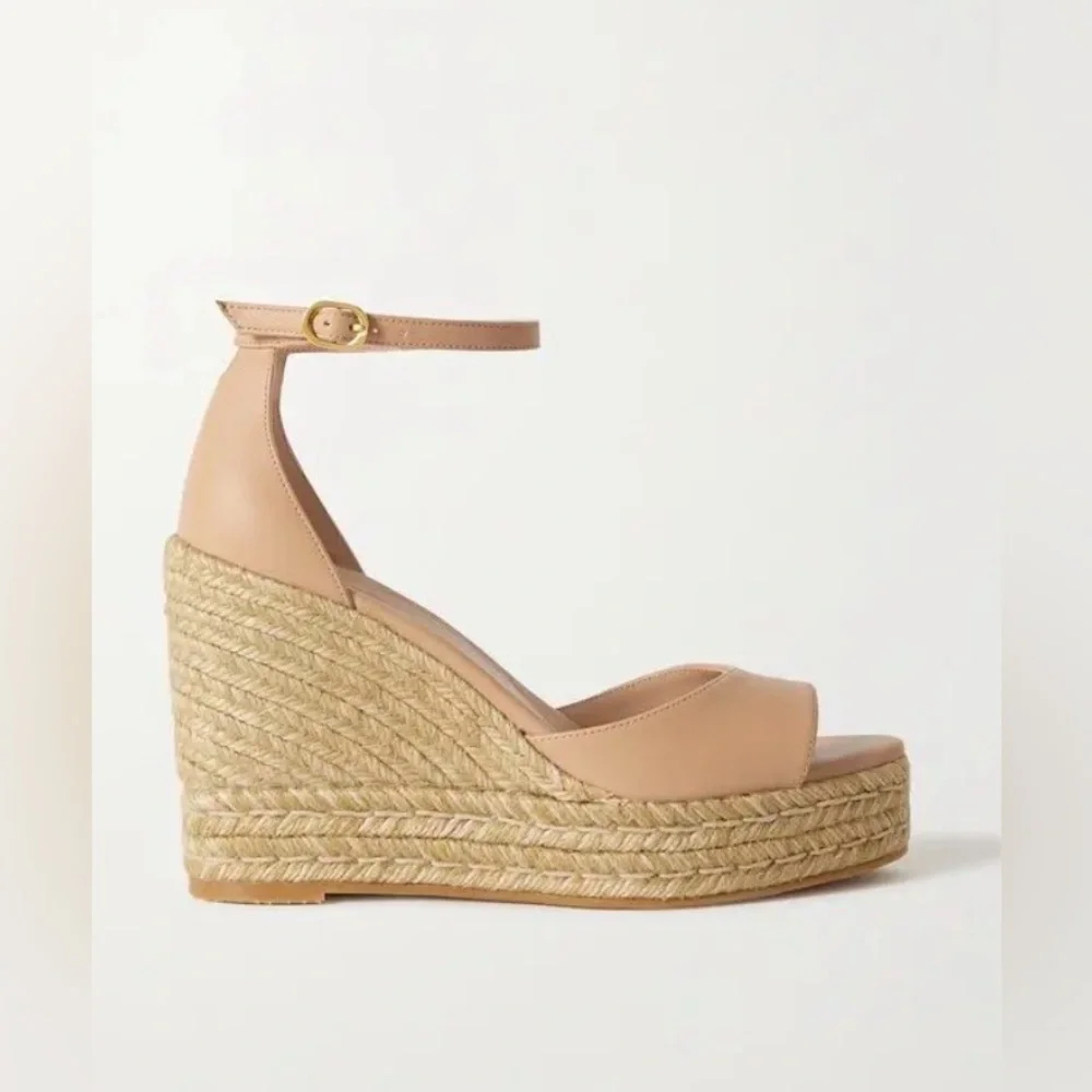 Stuart Weitzman Women’s Nudistia Espadrille Wedge Platform Size 9.5
